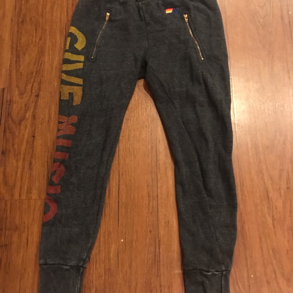 Aviator Nation Vintage Fitted Prism Zip Sweatpants